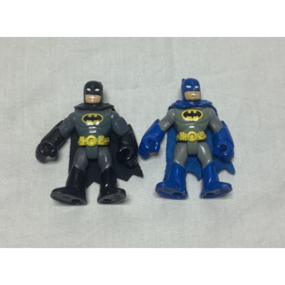 Imaginext DC Super Friends Batmobile Driver Batman Action Figure lot of 2 3"